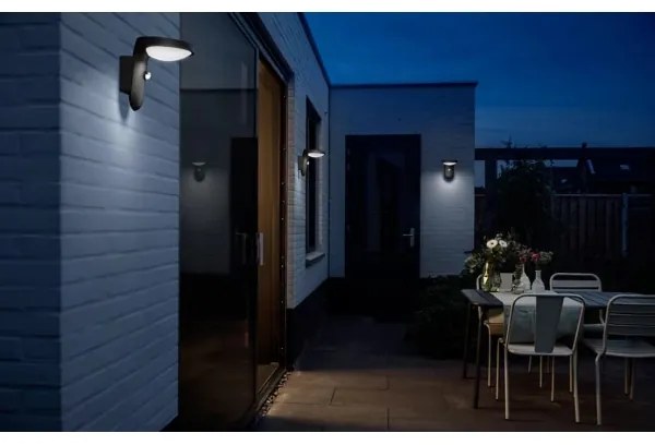 Philips TYLA LED 9W 230V 4000K IP44 Aplica de perete exterior cu senzor