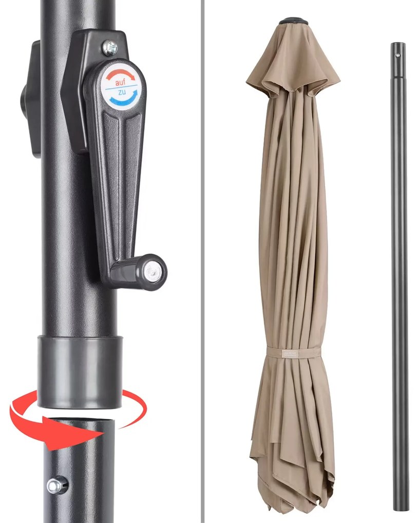 Deuba Floarea soarelui de gradina Ø300 cm - taupe