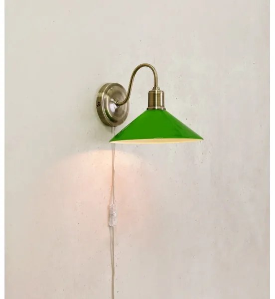 Lampă de perete Markslöjd 108866 VELA 1xE27/40W/230V alamă/verde