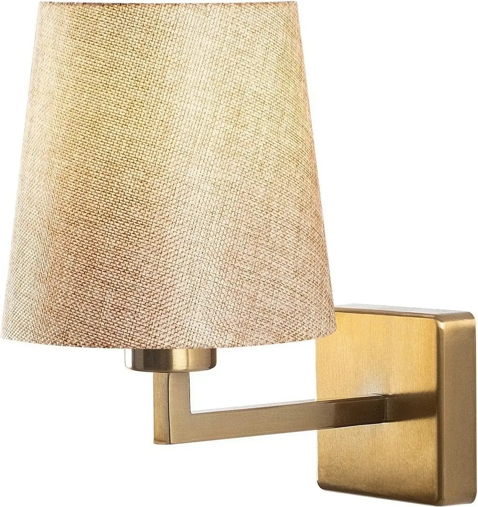 Lampa perete PROFIL 4651, auriu/bej, metal/material textil, 18x24x30 c