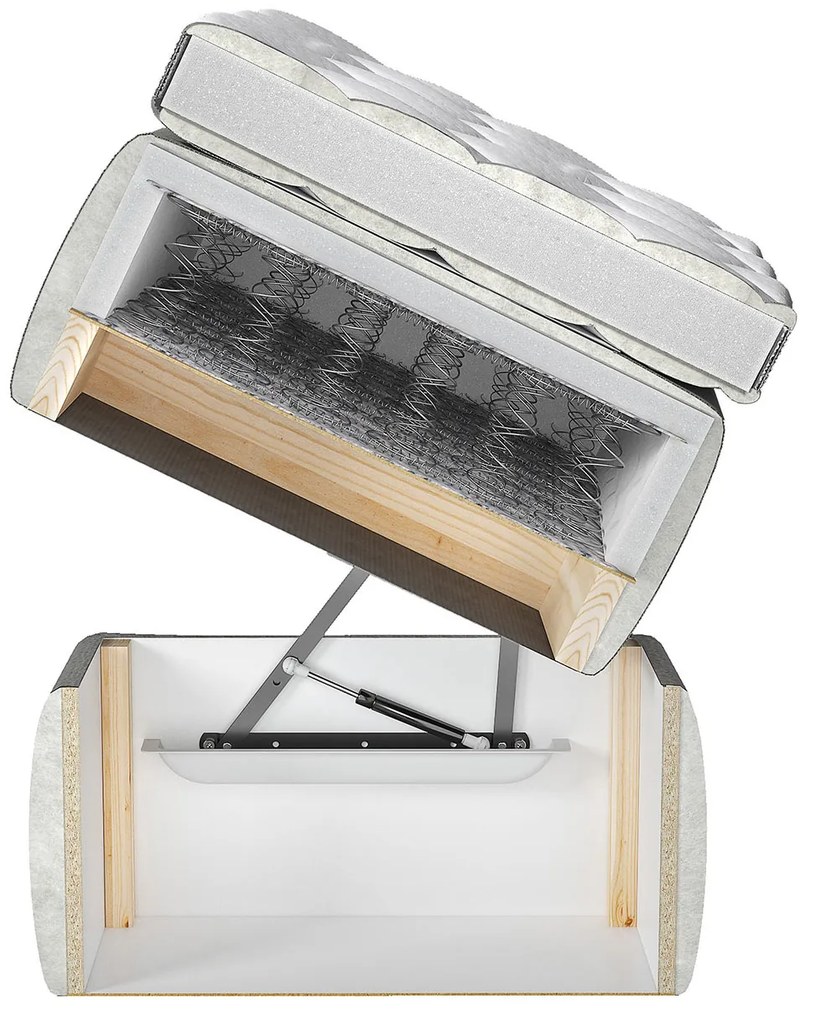 Pat matrimonial Boxspring 140 cm Amarydia (fresh 32). 1054284