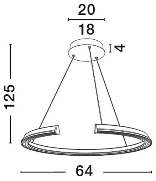 Lustra LED suspendata design circular ELMO
