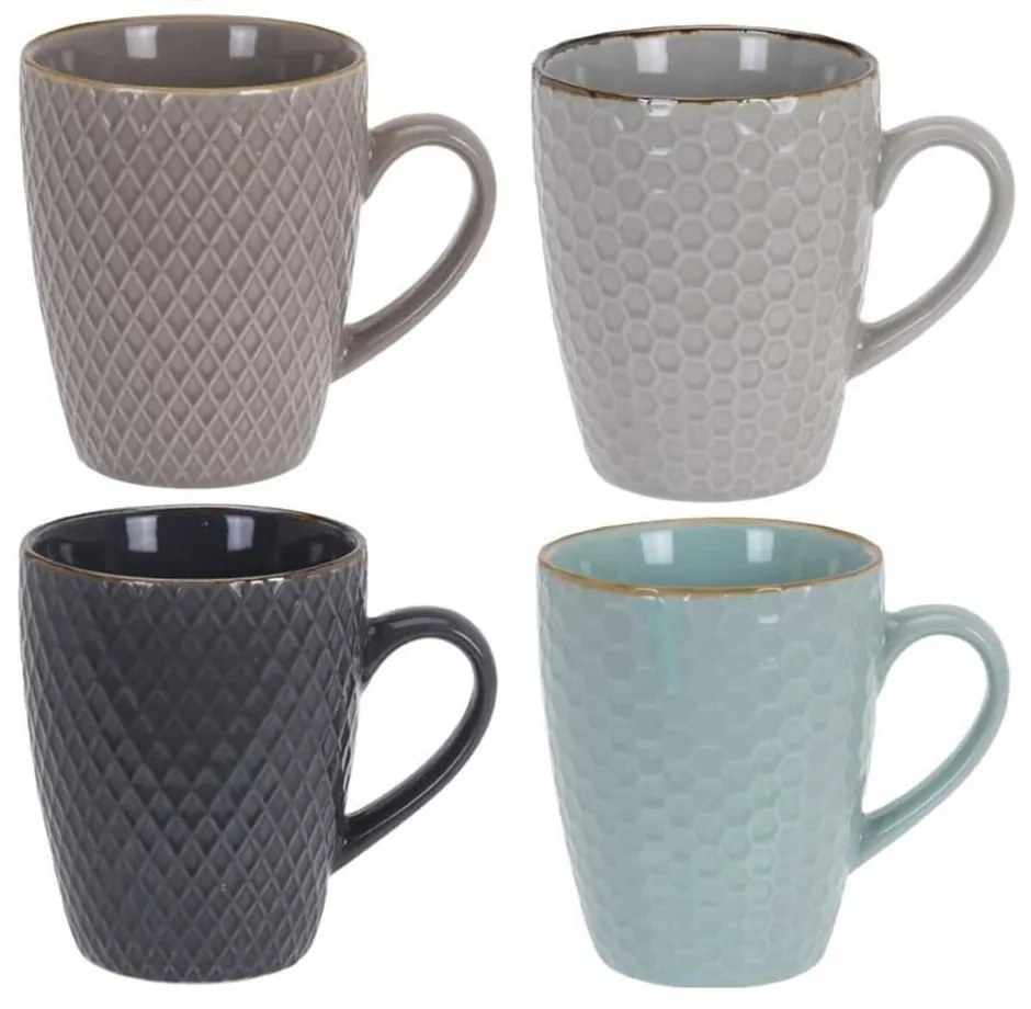 Căni 4 buc. din ceramică 270 ml Shiney – Orion