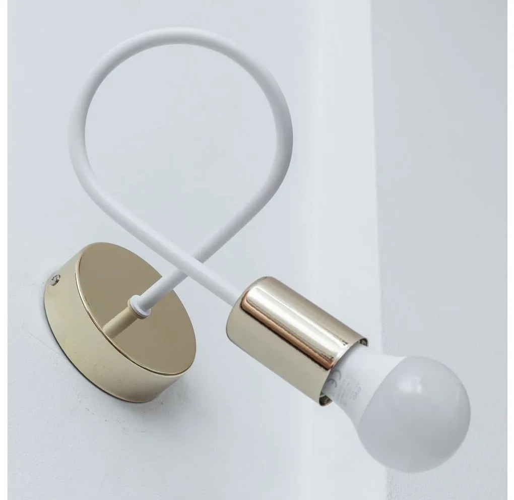 Aplica de perete OXFORD 1xE27/15W/230V auriu/alb