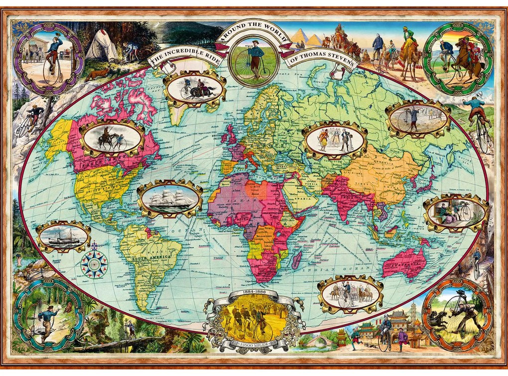 PUZZLE HARTA LUMII, 1000 PIESE - RAVENSBURGER (RVSPA16995)