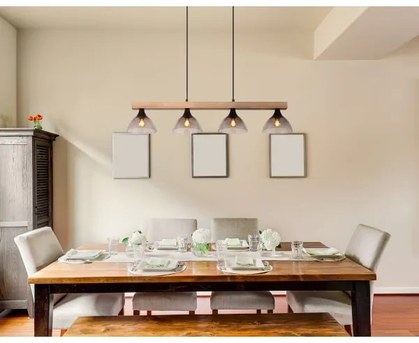 Lustră pe cablu LINDI 4xE14/15W/230V Globo 15544-4H