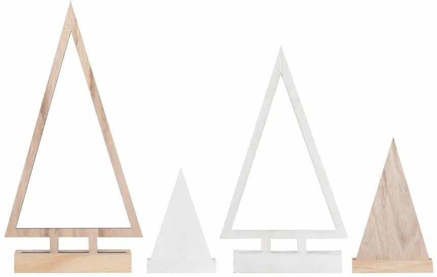 Braduti decorativi de Craciun NORDIC FOREST, set 4 buc.