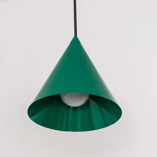 Lampă suspendată pe cablu ETNA II, 1x E27 / 15W / 230V, Ø 18,5 cm, verde