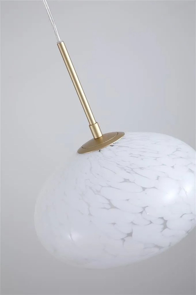 Pendul LED metal auriu sticla decorativa Confetti