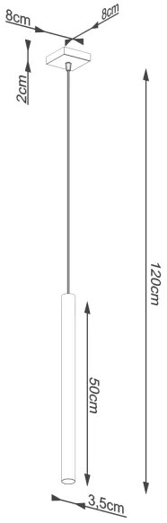 Lustră pe cablu Sollux SL.1271 PASTELO 1xG9/8W/230V beton