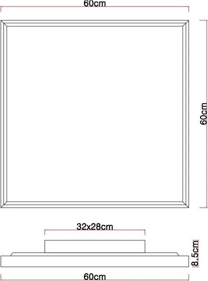 Plafonieră LED CINDERELA LED/36W/230V 60cm 2700/4500/6500K Globo 41595D3