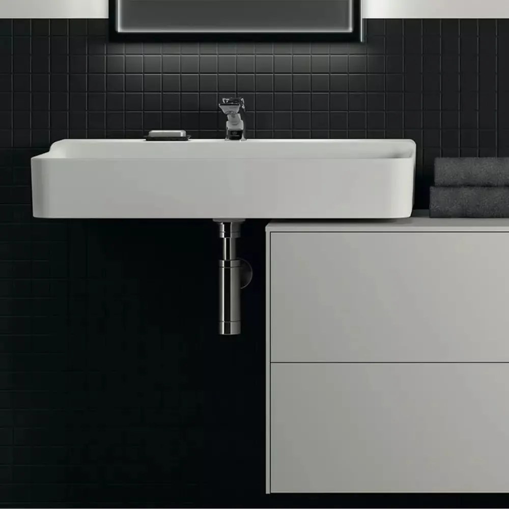 Lavoar suspendat Ideal Standard Atelier Conca 80 cm alb lucios