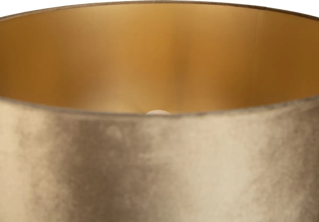 Lampă de podea aurie cu abajur bronz și interior auriu 50cm - Linden