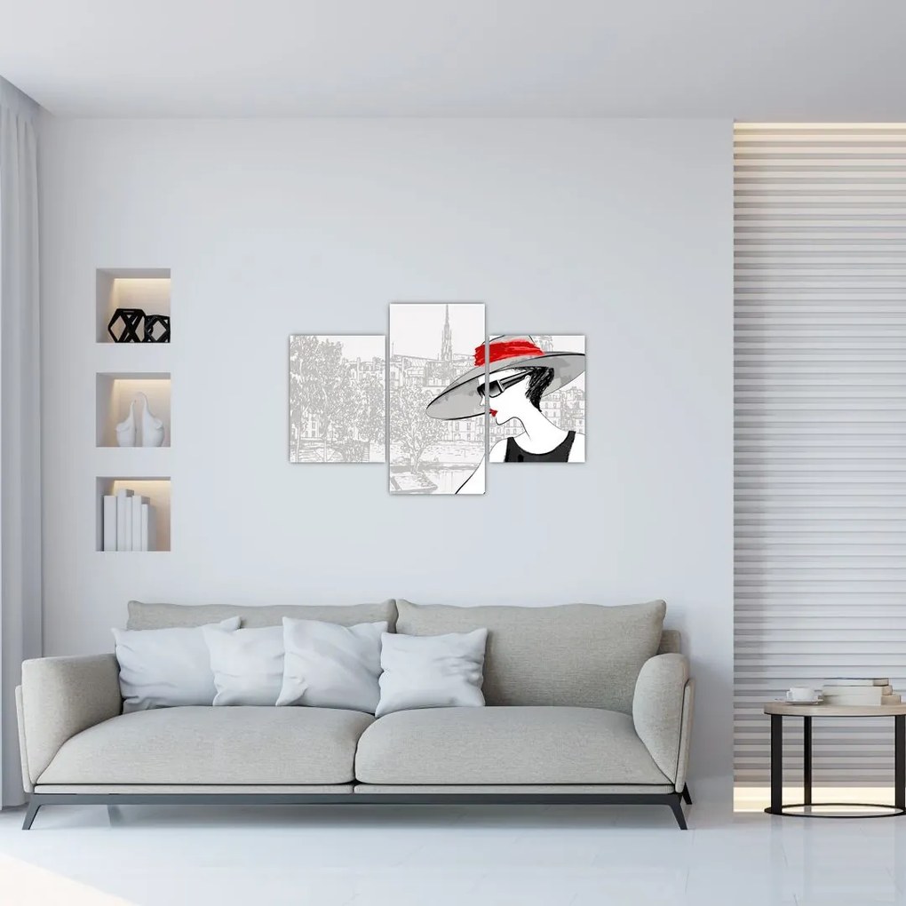 Tablou - Doamna la oraș (90x60 cm)