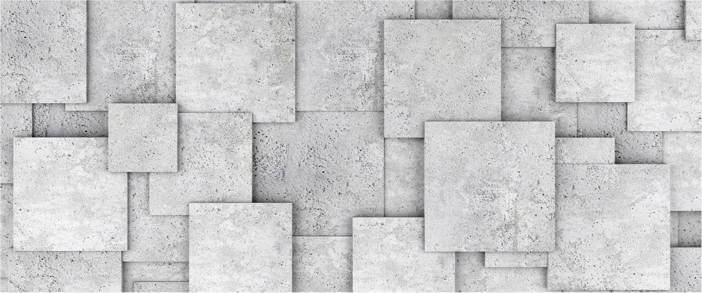 Tablou - Abstracție cu faianță de beton (120x50 cm)