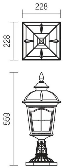 Lampă de exterior Redo YORK 9652, 1xE27/70W/230V, IP44, maro