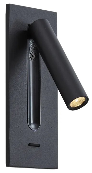 Lampă de perete modernă neagră incl. LED - Plaza