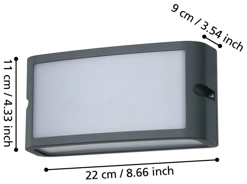 Corp de iluminat pentru exterior LED de perete (înălțime 11 cm) CAMARDA – EGLO