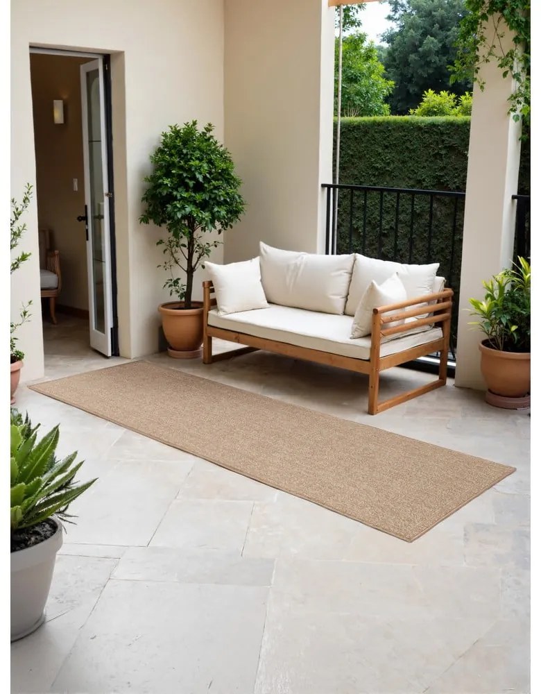 Covor tip traversă pentru interior și exterior bej/fildeș 80x250 cm Duet Kona – NORTHRUGS