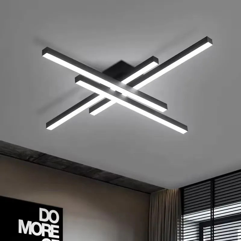 Lustra LED Holly One Cu Telecomanda, 3 Tipuri De Lumina, Intensitate Reglabila, 66W, Black