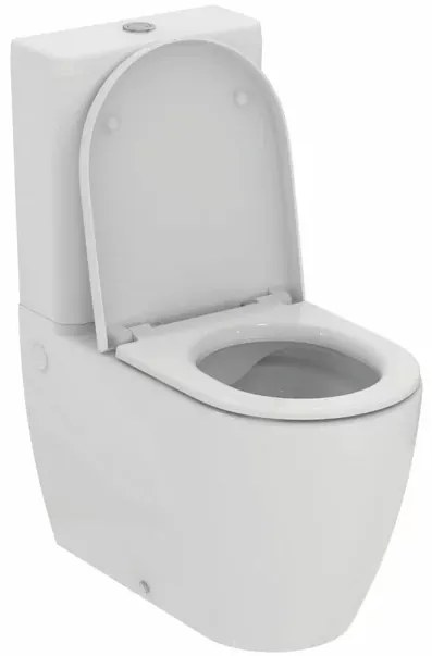 Set vas WC Ideal Standard Ellisse rimless BTW cu capac softclose alb si rezervor