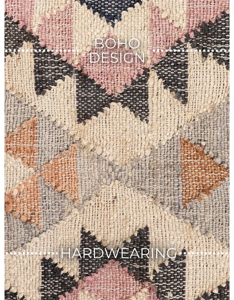 Covor gri țesut manual din iută 200x300 cm Roya Parsa – Elle Decoration