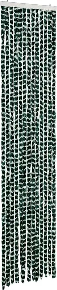 vidaXL Perdea pentru insecte, verde și alb, 56x200 cm, chenille