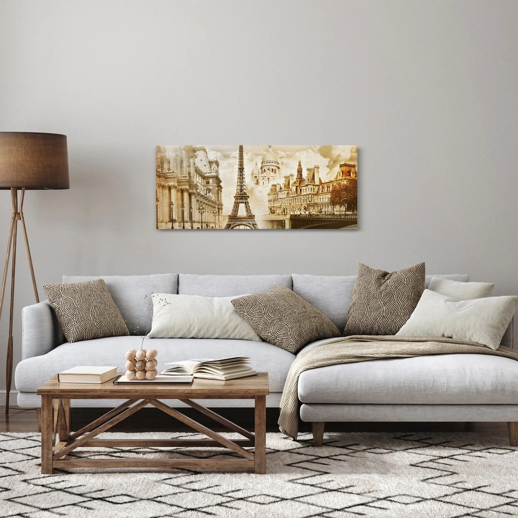 Tablou - Monumente din Paris (120x50 cm)