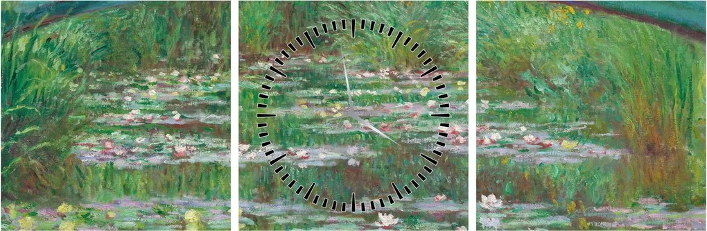 Tablou - Claude Monet, The Japanese Footbridge, reproducere (cu ceas) (90x30 cm)