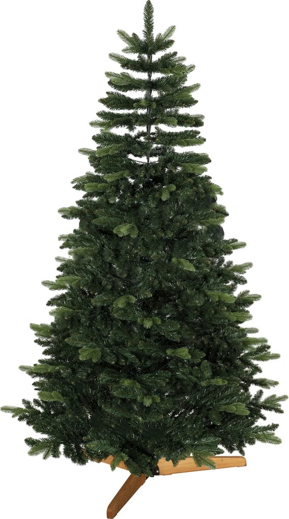 HOMCOM Brad artificial de Crăciun Brad Nobil, 1161 ramuri, 210 cm, verde | Aosom Romania