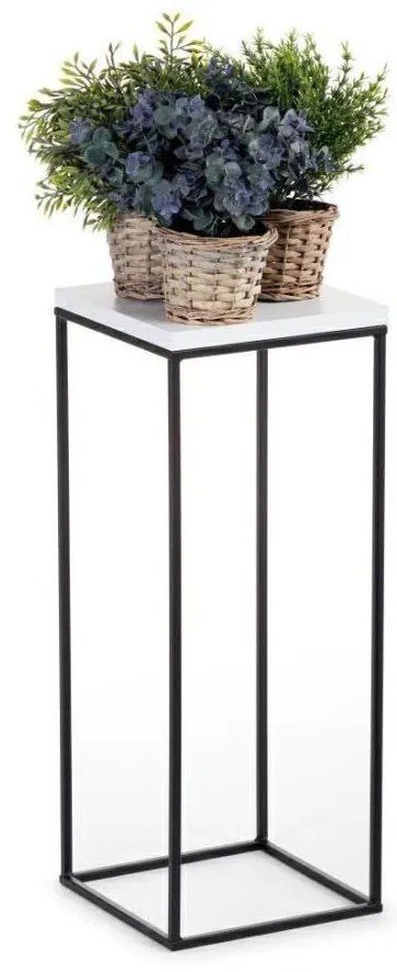 Suport flori BASICLOFT 80x24 negru/alb