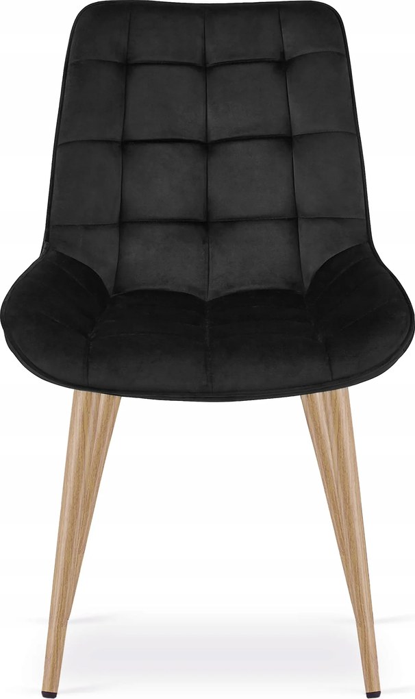 Scaun de catifea neagra BERA