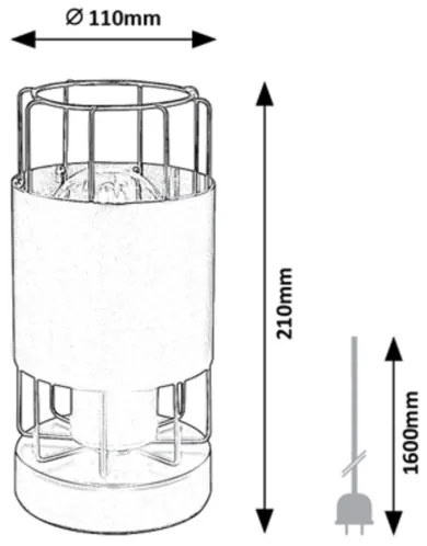 Lampă de masă DIMITRI 1xE27/40W/230V Rabalux 3124