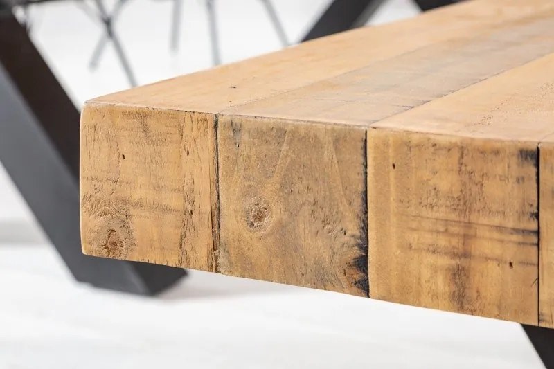 Banca design industrial Thor 200cm Pin natur