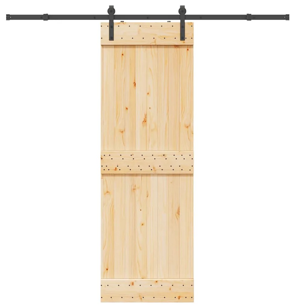 vidaXL Ușă glisantă cu set de feronerie 70x210 cm, lemn masiv de pin