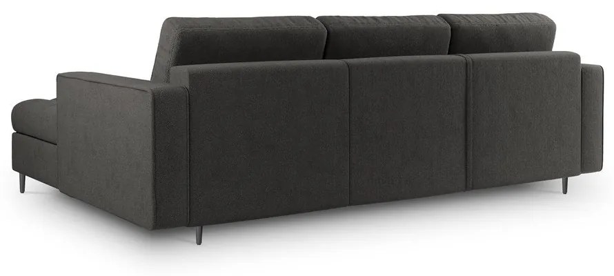 Canapea extensibilă cu șezlong dreapta Milo Casa Santo, gri închis