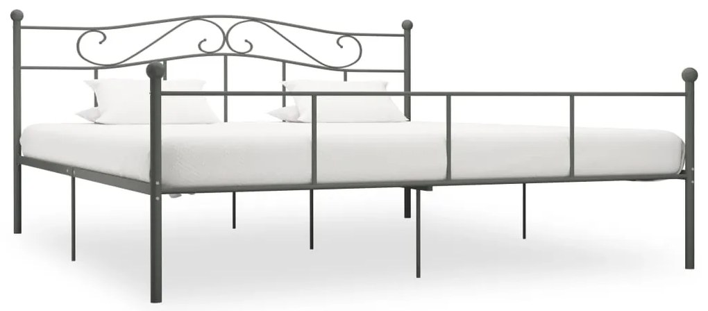 vidaXL Cadru de pat, gri, 180 x 200 cm, metal