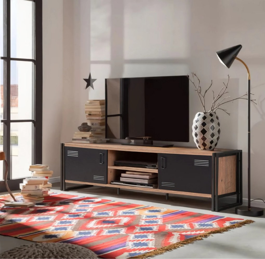 Mobilier living Cosmopolitan 1 (Pin atlantic + Negru). 1089383