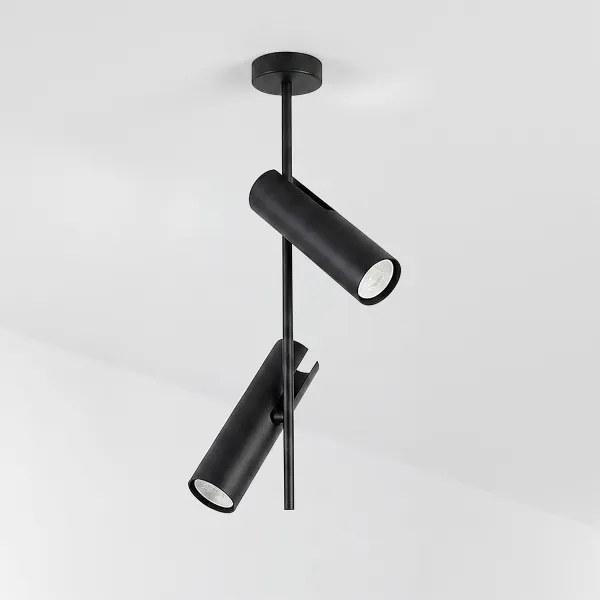 Brilagi - Lustră LED RGBW reglabilă pe tijă BRANCH 2xGU10/6,5W/230V neagră