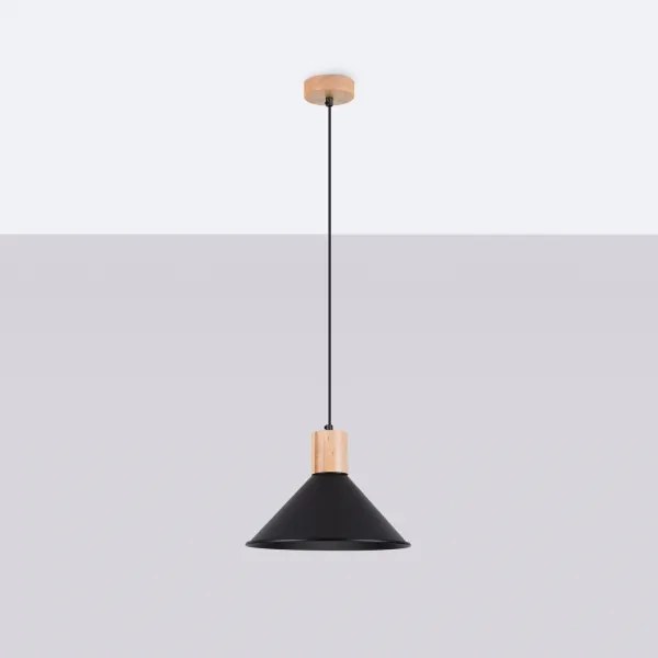 Lustră pe cablu Sollux SL.1320 JAGA 1xE27/15W/230V negru