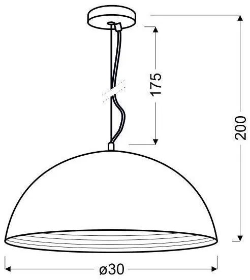 Lustră pe cablu DORADA 1xE27/60W/230V cupru