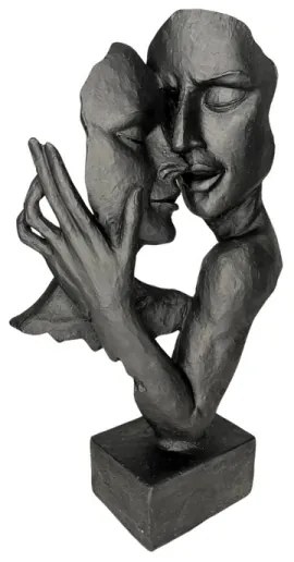 Decorațiune de masă din rășină, 29 x 9 x 17 cm, negru