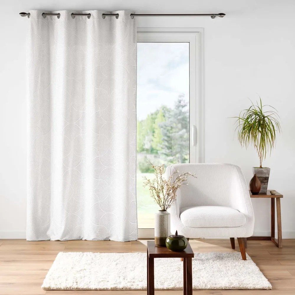 Draperie albă din catifea 135x260 cm Eva – douceur d'intérieur