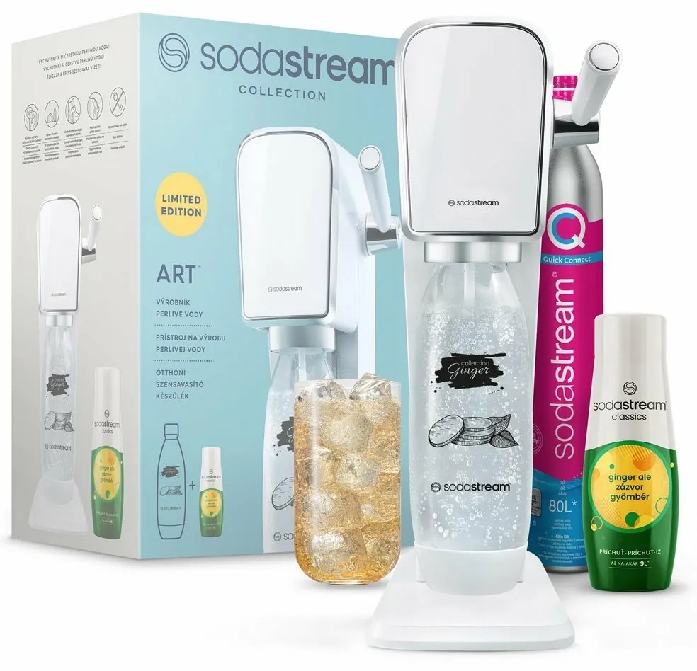 Producător de apă spumantă Sodastream Art White Ginger Ale Mpack