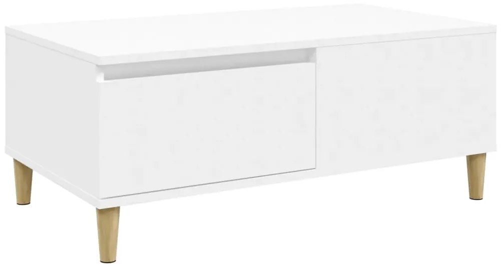 vidaXL Măsuță de cafea, alb, 90x50x36,5 cm, lemn prelucrat