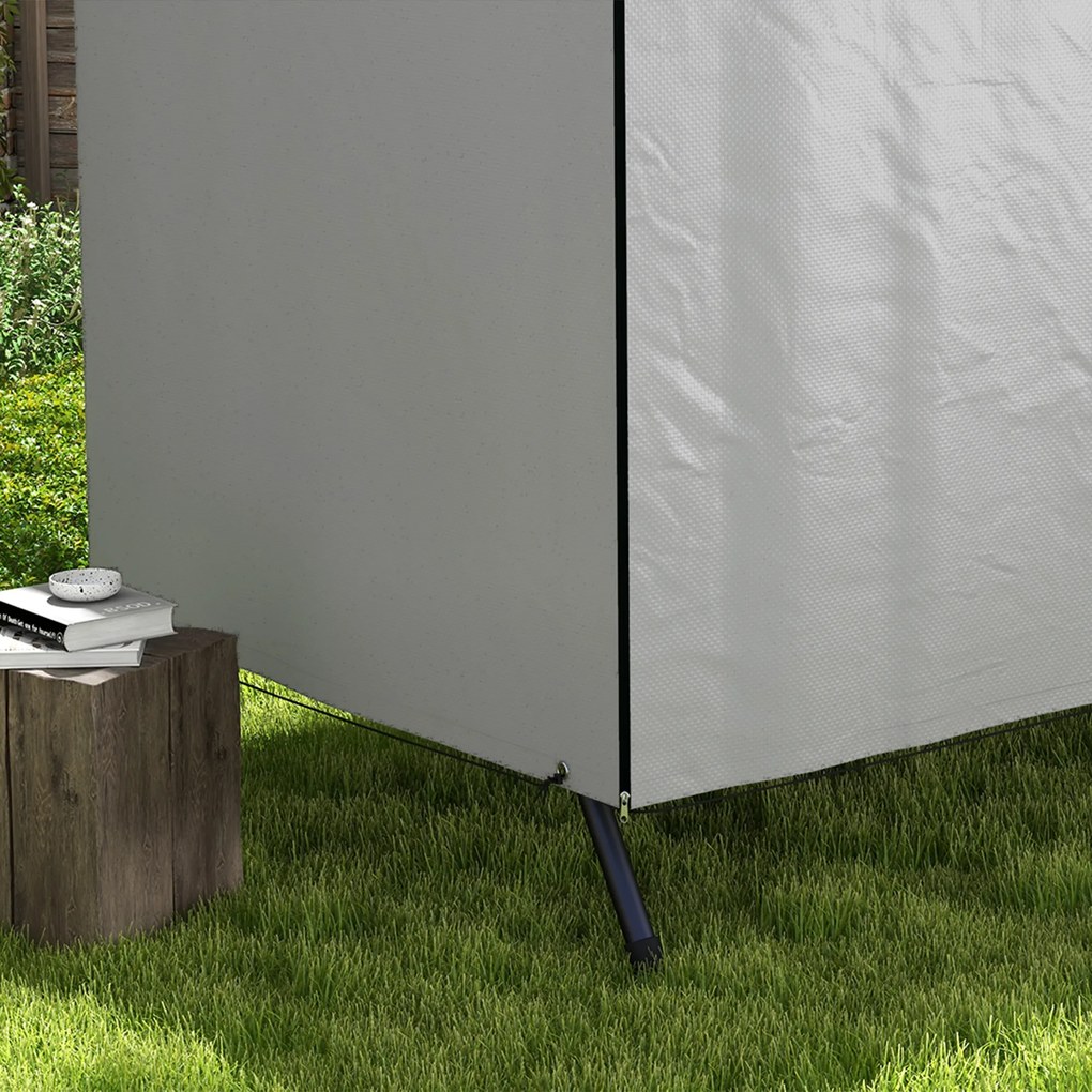 Outsunny Husă pentru mobilier de grădină, husă de protecție pentru mobilier exterior, 215 cm x 155 cm x 150 cm, Gri | Aosom Romania