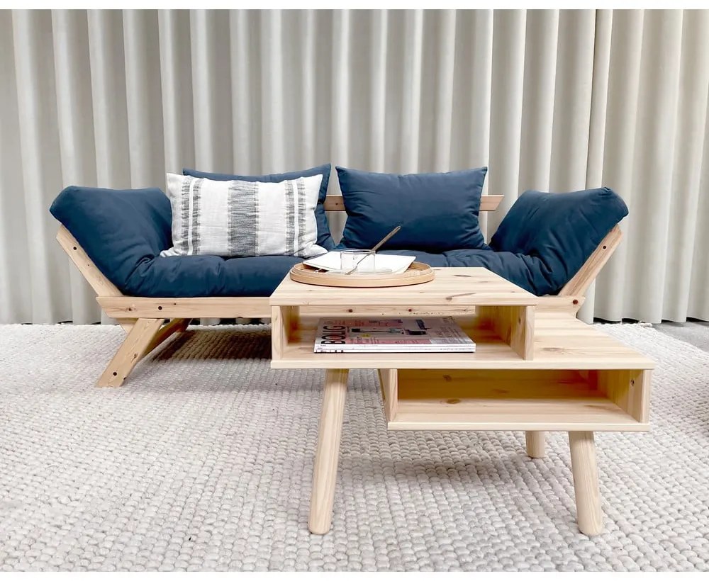 Canapea variabilă KARUP Design Bebop Natural, albastru petrol