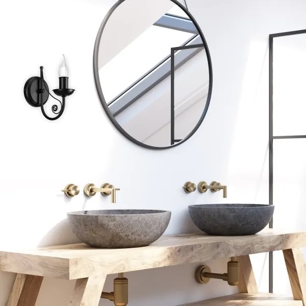 Lampă de perete DONATO 1xE14/40W/230V negru