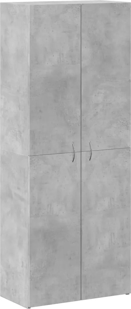 vidaXL Fișet, gri beton, 60x32x153 cm, lemn prelucrat