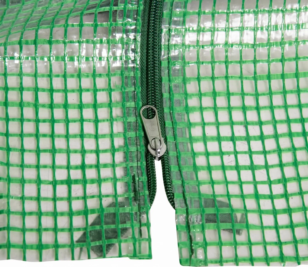 Outsunny Mini Seră Portabilă cu Uși Mari cu Fermoar și Acoperiș din PE pentru Protecție Împotriva Apei/UV, 180x90x90 cm, Verde | Aosom Romania
